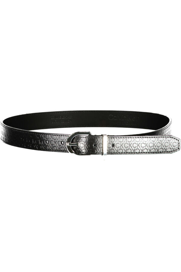 CALVIN KLEIN CINTURA IN PELLE DONNA NERO - immagine 2
