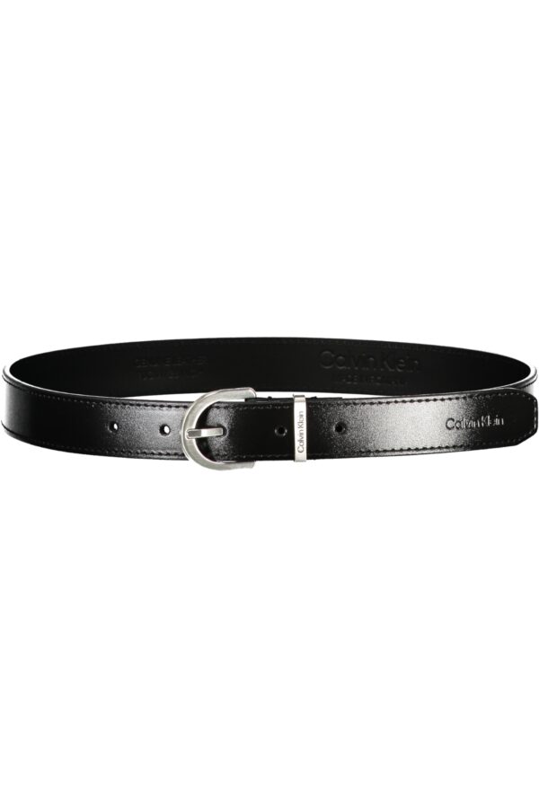 CALVIN KLEIN CINTURA IN PELLE DONNA NERO - immagine 2