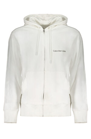 CALVIN KLEIN FELPA CON ZIP UOMO BIANCO