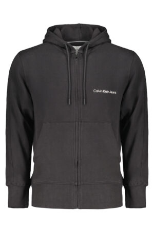 CALVIN KLEIN FELPA CON ZIP UOMO NERO