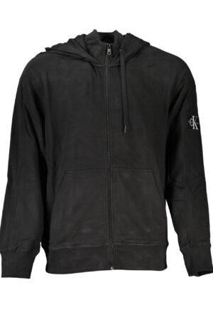 CALVIN KLEIN FELPA CON ZIP UOMO NERO