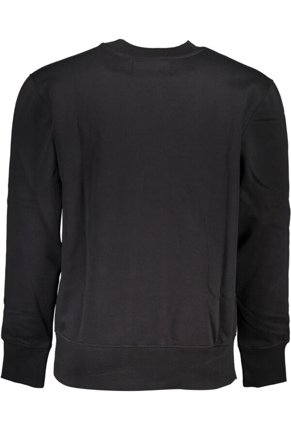 CALVIN KLEIN FELPA SENZA ZIP UOMO NERO - immagine 2