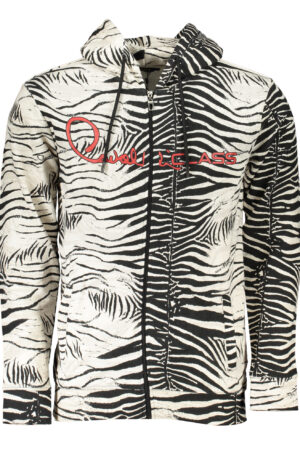 CAVALLI CLASS FELPA CON ZIP UOMO BIANCO