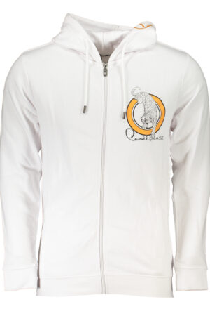 CAVALLI CLASS FELPA CON ZIP UOMO BIANCO