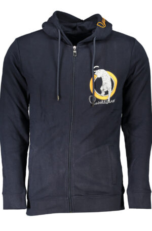 CAVALLI CLASS FELPA CON ZIP UOMO BLU