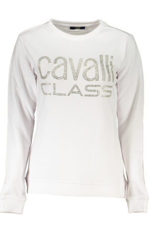 CAVALLI CLASS FELPA SENZA ZIP DONNA BIANCO