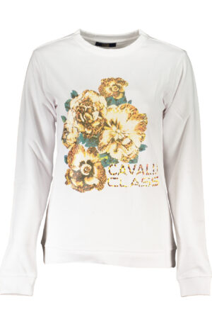 CAVALLI CLASS FELPA SENZA ZIP DONNA BIANCO