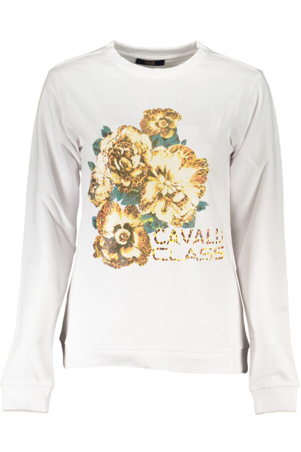 CAVALLI CLASS FELPA SENZA ZIP DONNA BIANCO