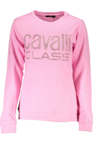 CAVALLI CLASS FELPA SENZA ZIP DONNA ROSA