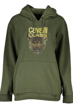 CAVALLI CLASS FELPA SENZA ZIP DONNA VERDE