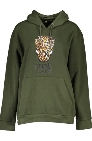 CAVALLI CLASS FELPA SENZA ZIP DONNA VERDE