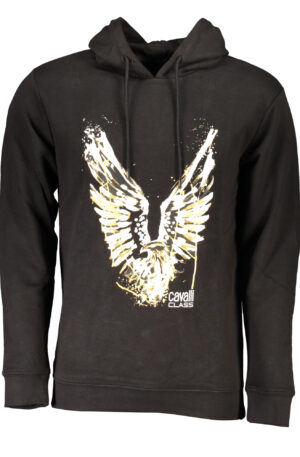CAVALLI CLASS FELPA SENZA ZIP UOMO NERO