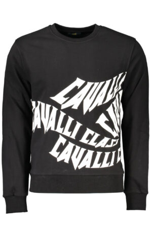 CAVALLI CLASS FELPA SENZA ZIP UOMO NERO