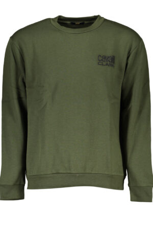 CAVALLI CLASS FELPA SENZA ZIP UOMO VERDE