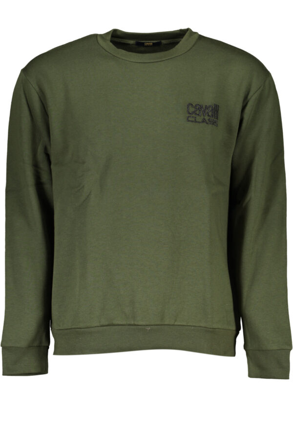CAVALLI CLASS FELPA SENZA ZIP UOMO VERDE