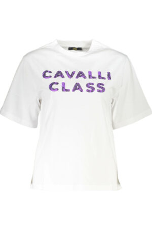CAVALLI CLASS T-SHIRT MANICHE CORTE DONNA BIANCO
