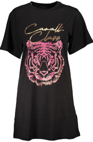 CAVALLI CLASS T-SHIRT MANICHE CORTE DONNA NERO