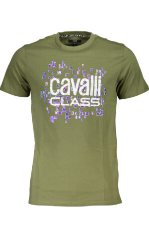 CAVALLI CLASS T-SHIRT MANICHE CORTE UOMO VERDE