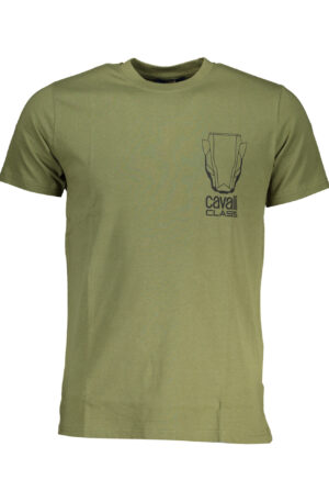 CAVALLI CLASS T-SHIRT MANICHE CORTE UOMO VERDE