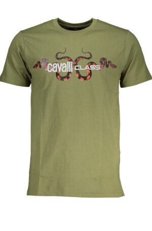 CAVALLI CLASS T-SHIRT MANICHE CORTE UOMO VERDE