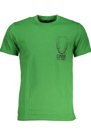 CAVALLI CLASS T-SHIRT MANICHE CORTE UOMO VERDE