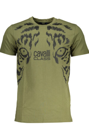 CAVALLI CLASS T-SHIRT MANICHE CORTE UOMO VERDE