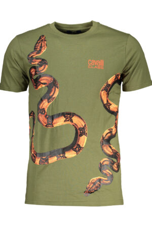 CAVALLI CLASS T-SHIRT MANICHE CORTE UOMO VERDE