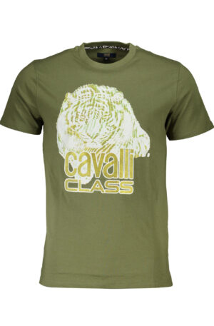 CAVALLI CLASS T-SHIRT MANICHE CORTE UOMO VERDE