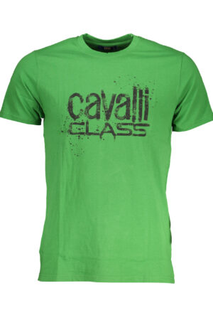 CAVALLI CLASS T-SHIRT MANICHE CORTE UOMO VERDE