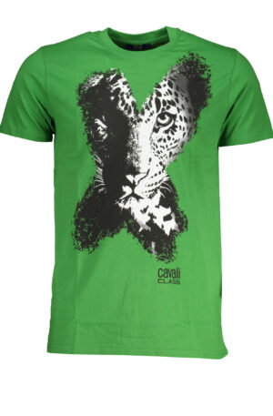 CAVALLI CLASS T-SHIRT MANICHE CORTE UOMO VERDE
