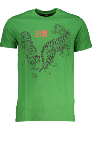 CAVALLI CLASS T-SHIRT MANICHE CORTE UOMO VERDE