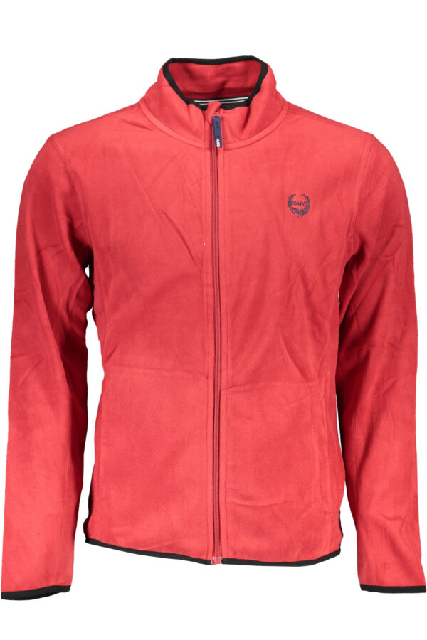 GIAN MARCO VENTURI FELPA CON ZIP UOMO ROSSO