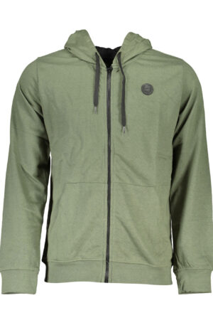 GIAN MARCO VENTURI FELPA CON ZIP UOMO VERDE