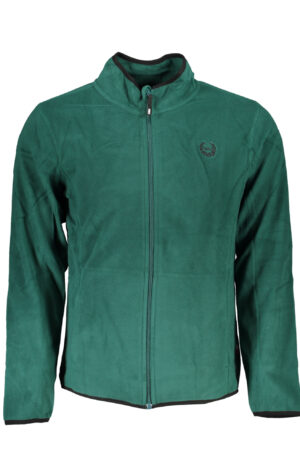 GIAN MARCO VENTURI FELPA CON ZIP UOMO VERDE