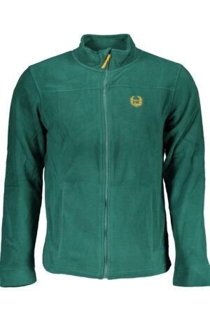 GIAN MARCO VENTURI FELPA CON ZIP UOMO VERDE