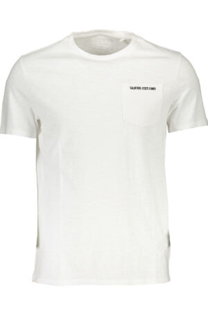 GUESS JEANS T-SHIRT MANICHE CORTE UOMO BIANCO