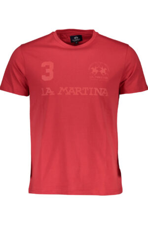 LA MARTINA T-SHIRT MANICHE CORTE UOMO ROSSO