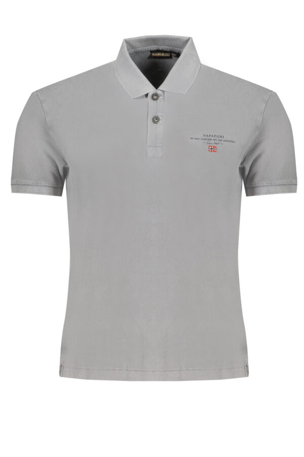 NAPAPIJRI POLO MANICHE CORTE UOMO GRIGIO