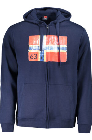 NORWAY 1963 FELPA CON ZIP UOMO BLU