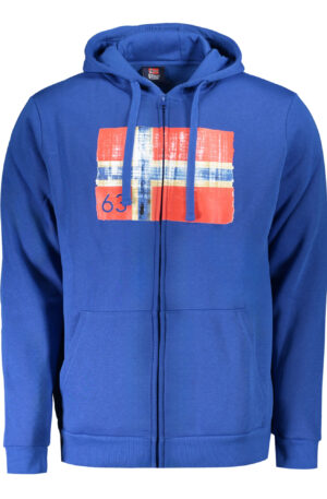 NORWAY 1963 FELPA CON ZIP UOMO BLU