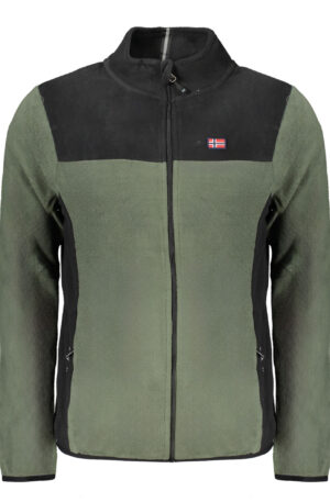 NORWAY 1963 FELPA CON ZIP UOMO VERDE