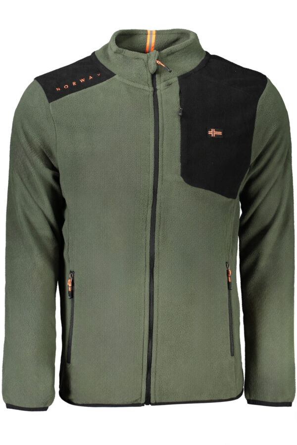 NORWAY 1963 FELPA CON ZIP UOMO VERDE