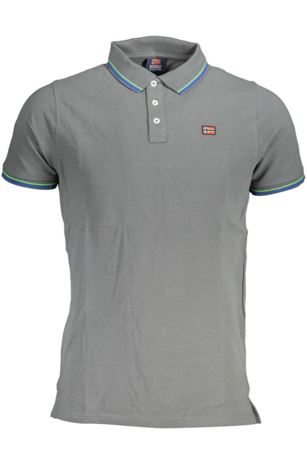 NORWAY 1963 POLO MANICHE CORTE UOMO GRIGIO