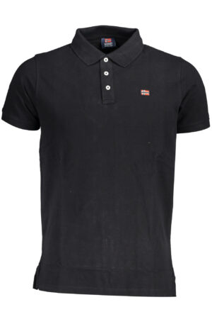 NORWAY 1963 POLO MANICHE CORTE UOMO NERO
