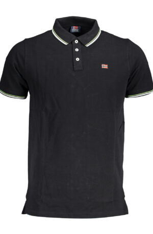 NORWAY 1963 POLO MANICHE CORTE UOMO NERO