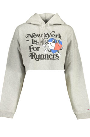 TOMMY HILFIGER FELPA SENZA ZIP DONNA GRIGIO