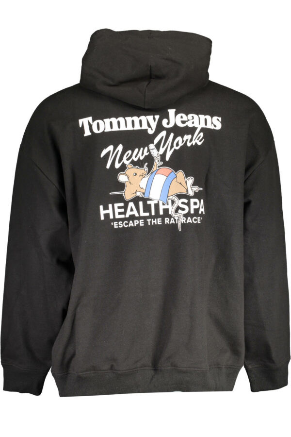 TOMMY HILFIGER FELPA SENZA ZIP UOMO NERO - immagine 2