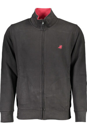 U.S. GRAND POLO FELPA CON ZIP UOMO NERO