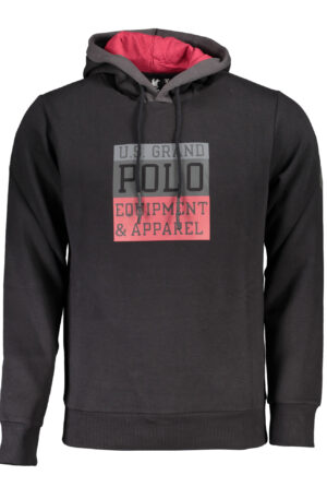 U.S. GRAND POLO FELPA SENZA ZIP UOMO NERO
