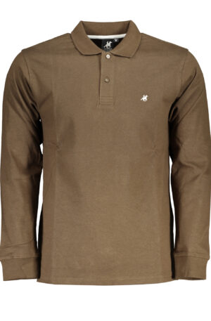 U.S. GRAND POLO POLO MANICHE LUNGHE UOMO MARRONE